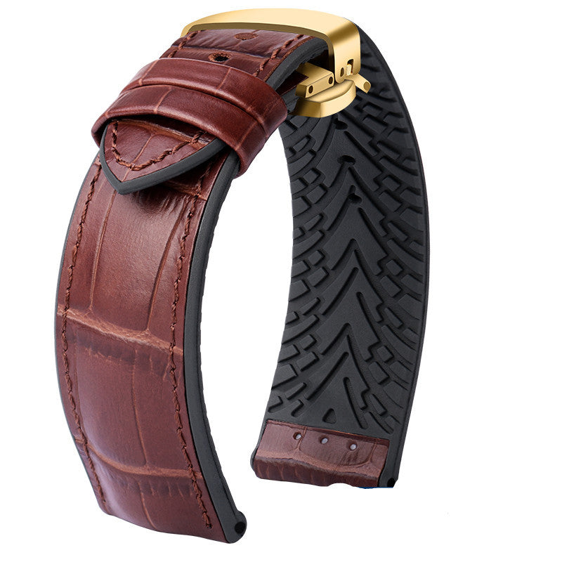 Rolex Water Ghost IWC Maurice Leather Watch Band Waterproof Rubber Silicone Watch Band Male