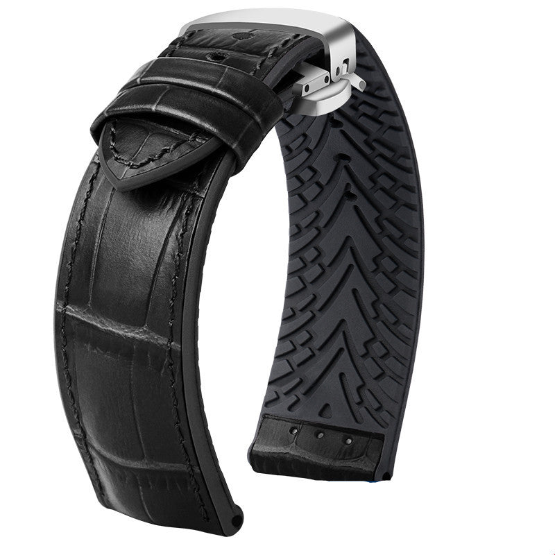 Rolex Water Ghost IWC Maurice Leather Watch Band Waterproof Rubber Silicone Watch Band Male