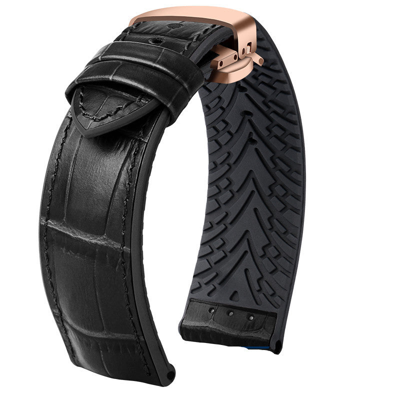 Rolex Water Ghost IWC Maurice Leather Watch Band Waterproof Rubber Silicone Watch Band Male