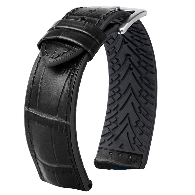 Rolex Water Ghost IWC Maurice Leather Watch Band Waterproof Rubber Silicone Watch Band Male