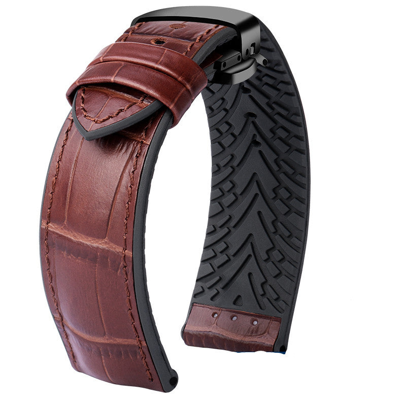 Rolex Water Ghost IWC Maurice Leather Watch Band Waterproof Rubber Silicone Watch Band Male