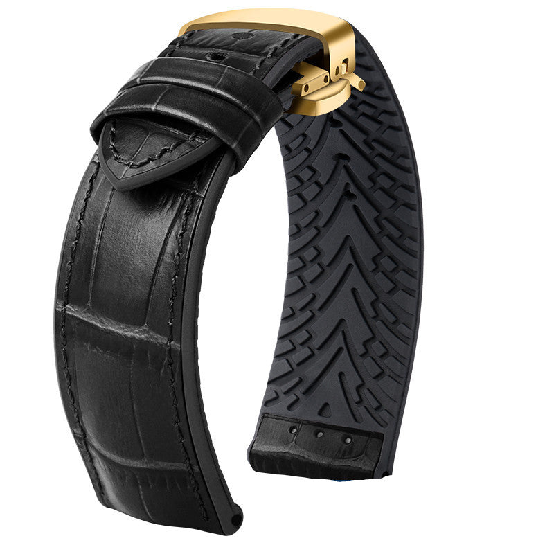Rolex Water Ghost IWC Maurice Leather Watch Band Waterproof Rubber Silicone Watch Band Male