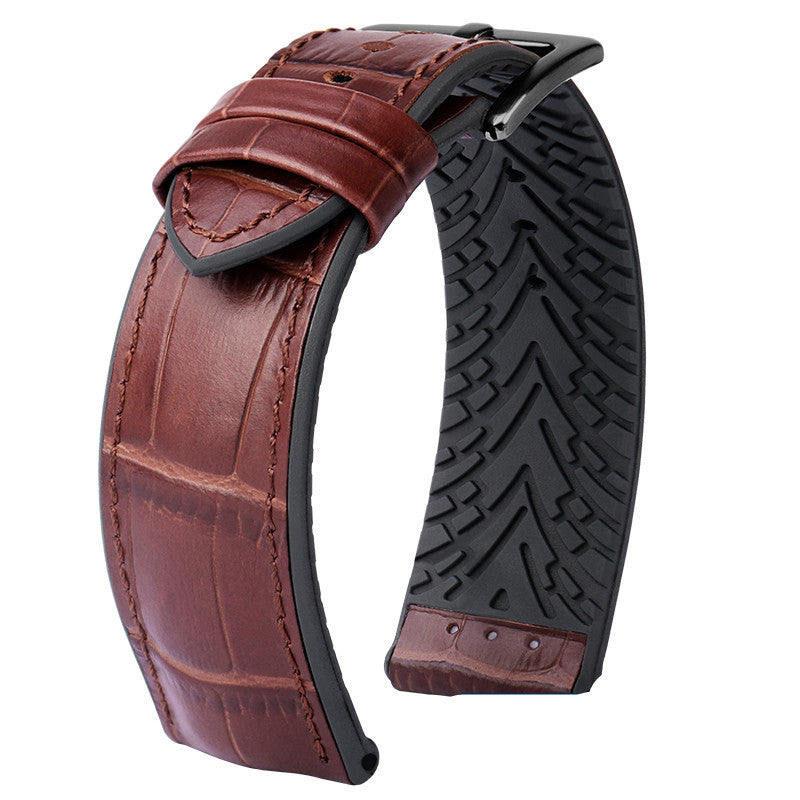 Rolex Water Ghost IWC Maurice Leather Watch Band Waterproof Rubber Silicone Watch Band Male